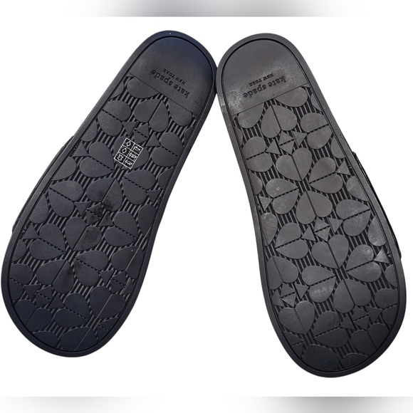 Kate Spade New York Splash Pool Slide Smooth Leather, Size 7 Optic White, New - Picture 6 of 9